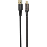 Tellur andmekabel USB to Type-C TLL155711, 100cm, 5V/3A, 480Mbps, kullatud pistikud, nailon, must
