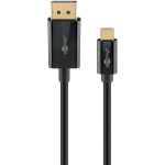 Goobay USB-C DisplayPort kaabel 75704, 1 m, 4K60Hz, kuni 21.6 Gbps, DisplayPort MST, USB 3.1