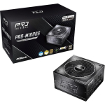 Asrock PRO-M1000G, 1000W, 80 PLUS Gold, 150mm, 150mm, 86mm, 1 ventilaator, 8 SATA &uuml;hendust, 3 PCIe 6+2 pin, 1 PCIe 12+4 pin