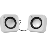 Sbox K&otilde;lar SP-203W, 2.0, 2 x 2,2 W, 100 Hz - 20 kHz, >=80 dB, 5 V, 3,5 mm + USB, 0,6 m, plastmass, valge