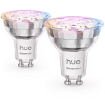 Philips Hue E WCA 345 2P EU, GU10, LED nutipirn, 4.7 W, 345 lm, 220-240 V, 16 miljonit v&auml;rvi, valge ja v&auml;rviline valgus, IP20