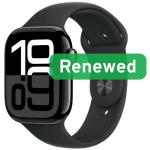 Apple Renewed Apple Watch Series 10 LTE 46mm, Jet Black, C-klass, Retina OLED LTPO-ekraan, watchOS, uuendatud