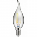 Dekoratiivne LED pirn, FILAMENT, C35L, 1800K, E14, 4W, 200lm, 360&deg;; LD-C35FP4-18L