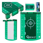 Geko sihtkaart magnetiga G03312, 70 &times; 100 mm, roheline, 2 &times; ferriitmagnetit, vastupidav ABS, cm + tolli