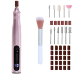 Super mugav juhtmevaba manik&uuml;&uuml;ri k&uuml;&uuml;nefrees 5 v&otilde;imsustasemega ja mega tarvikute komplektiga Roosa AD2181 Adler