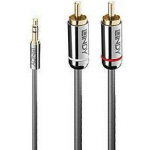 Lindy Helikaabel 3.5mm kuni Phono 35336 5m, 3.5mm isane, 2xPhono isane, PVC ja halogeenivaba