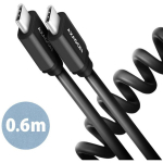 Axagon USB-C kuni USB-C kaabel BUCM-CM10TB 0.6m 60W 2x USB-C isane Must
