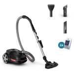 Philips silindervacuum XD5123/10, 900 W, 4 L, HEPA filter, 77 dB, S-bag, 6 m kaabel, TriActive otsik, pestav filter