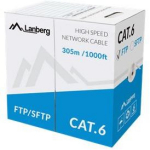 Lanberg LAN kaabel Cat.6 FTP, LCF6-11CU-0305-S, 305 m, hall, tahke, vask, Fluke testitud
