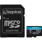 Kingston | Canvas Go! Plus | 512 GB | microSD | Flash memory class Class 10, UHS-I, U3, V30, A2