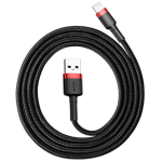 Baseus Kaabel CALKLF-B19, 100cm, 2.4A, Lightning, USB 2.0, must, punane