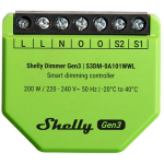 Shelly Dimmer Gen3 WiFi Valgus Kontroller DimmerGen3, 220-240 V~, 50 Hz, 200 W, 20 ajakava, 20 skripti, 30-70% RH