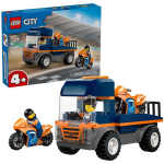 Lego Mootorratta transport&ouml;&ouml;r 60491, 88 t&uuml;kki, 2 minifiguuri, 4+ aastat, veoauto rampiga