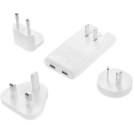 Sandberg Reisilaadija 441-68, 2xUSB-C, 100-240V, 65W, 2 porti, Power Delivery, valge