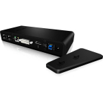 Raidsonic ICY BOX dokk IB-DK2241AC, toiteadapter AC 120/230 V, 2x USB 3.0, HDMI, DVI-I, Gigabit LAN