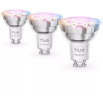 Philips Hue E WCA 345 GU10 3P EU, nutikas pirn, 3 tk, LED, 4.7 W, 345 lm, 220-240 V, Bluetooth/Zigbee, 16 milj. v&auml;rvi