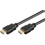 Goobay 80104 Soft HDMI High-Speed kaabel Ethernetiga, 3m, 4K60Hz, must, varjestatud