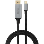 Savio CL-208 USB-kaabel, USB 3.2 Gen 1, 2 m, USB C, must, hall, 32 AWG, sirged pistikud, Plug and Play