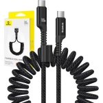 Baseus Fish-Eye USB-C USB-C kaabel P10320203111-00, 1m, 100W, 480Mbps, E-Marker, alumiinium/ nailonpunutis, must
