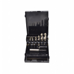 HEX HSS kombinēto vītņu un urb&scaron;anas bitu komplekts M3-M10, 7 gab., pa&scaron;centrējo&scaron;a uzgaļa, 220g, AW20550, AWTOOLS