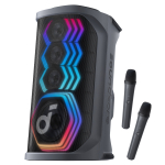 Bluetooth 200W karaoke Bluetooth Partybox s&uuml;steem 2 juhtmevaba mikrofoniga ja nutika vokaali eemaldamise funktsiooniga must A31A3012 Anker