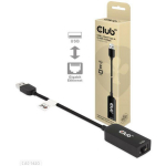 Club3D USB 3.2 RJ45 adapter CAC-1420, 2.5Gbps, 1 RJ45, 0.21m, must, 0.021kg