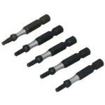 Draumet L&ouml;&ouml;ktoru 1/4 8990293, 50mm, T15, 5tk, S2 teras, 1/4" kuusnurk