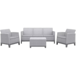 Keter Aia m&ouml;&ouml;bli komplekt Scandi Forma 3 Seater Set 29214710ECN, 2xTool 67,7x77,5x68cm, Laua 51,6x40,0x74,7cm, Diivan 180,2x77