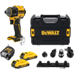 Dewalt Puuremasin DCD803D2T-QW, 18V, 2x2Ah, 0-450/0-1650 p/min, 73 Nm, harjadeta mootor, LED tuli, 15 positsiooni