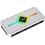 Gamemax V4.0 ARGB PWM HUB WT, 136g, 11.8cm, 5.5cm, 1.7cm, heleduse reguleerimise nupp, 4-pin PWM pistik