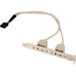 Gembird Adapter CCUSBRECEPTACLE, 0.25m, 2xUSB 2.0, USB 10 pin sisemine, pakub 2 t&auml;iendavat USB porti