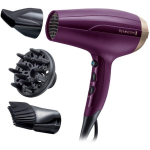 Remington Juuksef&ouml;&ouml;n D5219, 2300 W, must, lilla, 3 temperatuuri seadistust, difuusor, 2 kiirus, 3 otsikut
