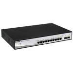 D-Link hallatav l&uuml;liti DGS-1210-10P/E, 8x10/100/1000 PoE, 2xSFP, 78W, 802.1Q VLAN, ACL, QoS, pordi peegeldus