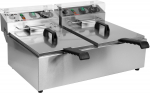 Profesionāla fritētava 2x6L, YG-04622, YATO, 3000W, nerūsējo&scaron;ais tērauds, temperatūras regulē&scaron;ana 60-200&deg;C