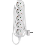 Emos Pikendus P0521R, 1,5m, 5x2P+PE, valge, PVC, 3680W, laste kaitse