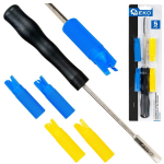 Geko Rasva &Uuml;henduse Puhastuskomplekt G03455, 5 tk, 4 vahetatavat otsikut, metallist t&ouml;&ouml;vars, ergonoomiline k&auml;epide, puhastus