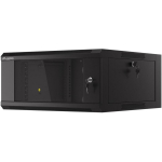 Lanberg Rack kapp 19" seinamonteeritav WFFA-5604-10B, 4U, 600mm, must, kiire kokkupanek, 3 kaabli sisendpaneeli