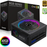 Gamemax toiteplokk RGB 850G, 850 W, Kuld, T&auml;ielikult modulaarne, 1 x 24 pin ATX, 2 x 8 pin CPU, 2 x 8 pin PCIe, 4 x SATA
