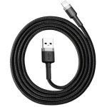 Baseus Cafule USB Lightning kaabel CALKLF-BG1, 1m, 2.4A, USB, Lightning, alumiinium, nailon, TPE, kiire laadimine