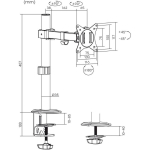 Maclean LCD monitori laua kinnitus MC-572N, 1 tk, 30 kg, 17-32 tolli, 75 x 75 mm, 100 x 100 mm, vertikaalne, must