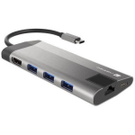 Natec USB-C Multiport Adapter NMP-1690, 0.15 m, 3x USB 3.0, HDMI 4K, RJ45, SD, microSD, USB-C PD
