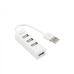 Sbox USB keskseade H-204W, 4 porti, 480 Mbps, 5V/500mA, valge, ABS plastmass, kuum vahetus