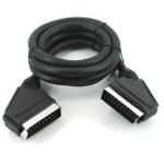 Sbox SCART 21-PIN M/M 1.5m SCART15, 1,5m, nikeldatud, 21 x 6/0,1 mm, must