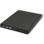 Qoltec 51858 v&auml;line DVD-RW salvesti, USB 2.0, 24x CD, 8x DVD, must