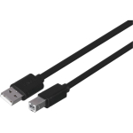 Unitek Y-C420GBK USB-kaabel, USB 2.0, 3 m, USB A, USB B, must, 480 Mbit/s