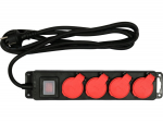Pikendusjuhe maandusega elektrit&ouml;&ouml;riistadele ja seadmetele 3m 3x1.5mm&sup2; IP44 4 pistikupesa YT-81241 YATO