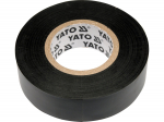 Yato Isolatsiooniteip YT-8165, 19mm x 20m x 0.13mm, must, dielektriline tugevus > 40 kV/mm, venitus > 125%
