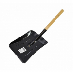 Metāla putekļu lāpstiņa ar koka rokturi, 21x31 cm, AW23804, AWTOOLS