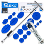PDR m&otilde;lkide eemaldamise t&ouml;&ouml;riistakomplekt koos libiseva haamriga 19 tk, GEKO, G02648, h&otilde;bedane, metall + plast, k&auml;epideme m&otilde;&otilde;tmed 12 &times; 9 cm, libisev haamer 41 &times; 3 cm, kogupikkus 50 cm
