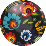 Twist off kaas &Oslash;82/6 BROWIN 136932, Folk graafika must, 8.5x8.5x1 cm, 1000 tk.